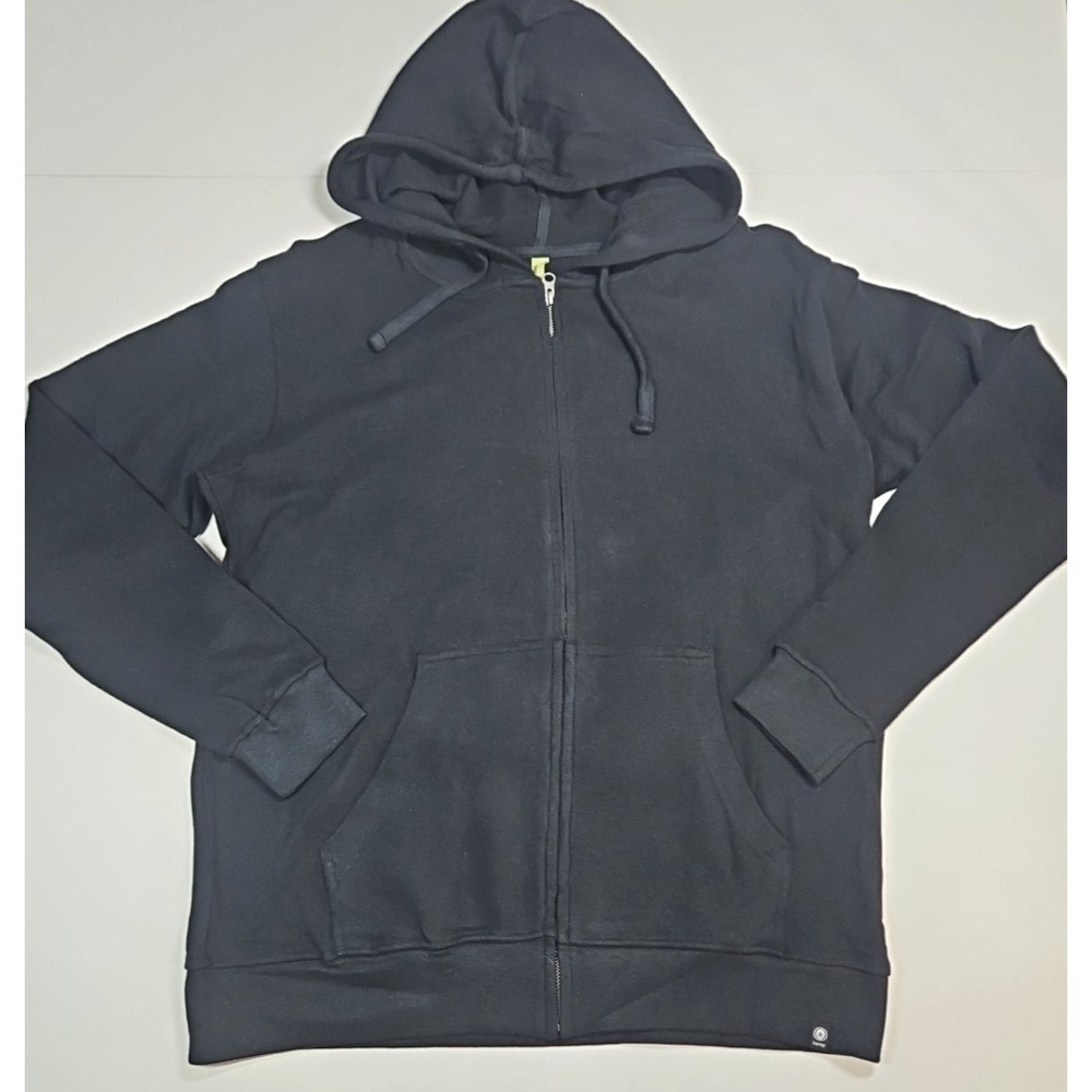 Econscious Mens Black Hemp Cotton Blend Full Zip Hoodie Size Large NWOT